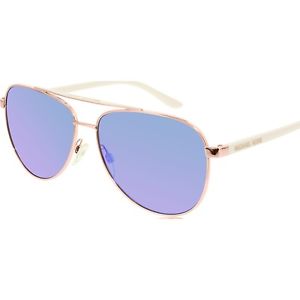 Michael Kors Women's Mirrored Hvar MK5007-104525-59 Rose Gold Aviator Sunglasses