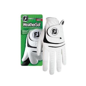 New FootJoy WeatherSof Men's White Golf Gloves - Select Size