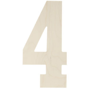 "Baltic Birch Collegiate Font Letters & Numbers 13.5""-4
