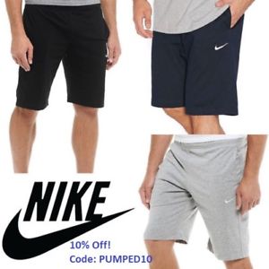 New With Tags Men's Nike Athletic Gym Muscle Logo Shorts Joggers Grey Black Navy