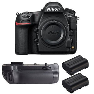 Nikon D850 45.7MP DSLR Camera Body + Battery Grip + 2x Extra Batteries Kit New