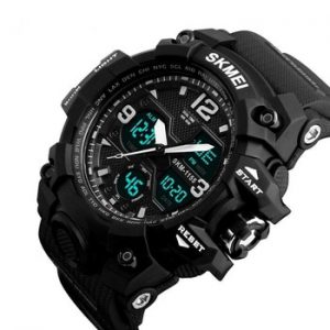 SKMEI New Fashion Men Sports Watches Men Quartz Analog LED Digital Clock Man Military Waterproof Watch Relogio Masculino 1155B
