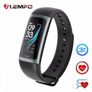 LEMFO Smart Fitness Bracelet Color Screen IP67 Waterproof Heart Rate Blood Pressure Oxygen Multi Sport Mode Band For Men Women