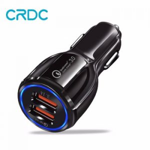 CRDC Car Charger Quick Charge 3.0 USB Car Phone Charger Fast Charger for iPhone Samsung Xiaomi etc QC 2.0 Compatible Car-Charger