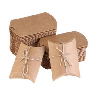Kraft Vintage Boxes Brown Shabby Rustic Wrapping Gift Candy Boxes With Rope Wedding Favor Pack Of 50