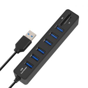 EASYIDEA USB Hub Combo 3/6 Ports High Speed USB 2.0 Hub Splitter Multi USB Combo 2 In 1 SD/TF Card Reader For PC Laptop Computer