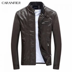 CARANFIER Men's PU Jackets Coats  Motorcycle Leather Jackets Men Autumn Spring Leather Clothing Male Casual Coats Clothing 3XL