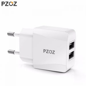 PZOZ USB Charger 5v2.1a Fast Charging Travel EU Plug Adapter portable Wall charger Mobile Phone cable For iphone Samsung xiaomi