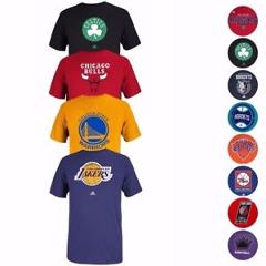 NBA Various Team Color Primary Logo Wordmark Graphic T-Shirt by Adidas Men's