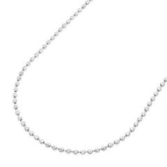 925 Sterling Silver Moon Cut 2mm Bead Ball Chain Necklace 22" 24" 26" 28"