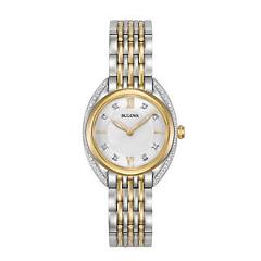 Bulova Diamonds Collection Women's Quartz Two-Tone Bracelet 28mm Watch 98R229