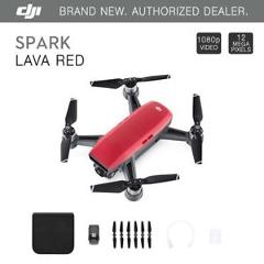 DJI Spark Lava Red Quadcopter Drone - 12MP 1080p Video