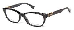 Fendi FF 0015 7SY 52mm Black Cat Eye Carmel Stripes Women's Eyeglasses