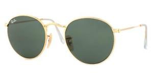 Ray-Ban RB3447 001 50 Round Metal Gold Tone 50mm Sunglasses