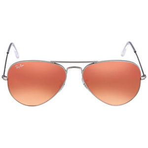 Ray-Ban Aviator Classic RB 3025 019/Z2 Matte Silver Sunglasses Pink Flash 55mm