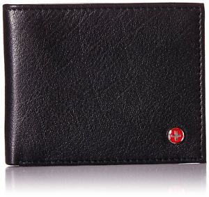 Alpine Swiss Men's RFID Blocking Leather Wallet Slim Outer Card Slot Thin Bifold