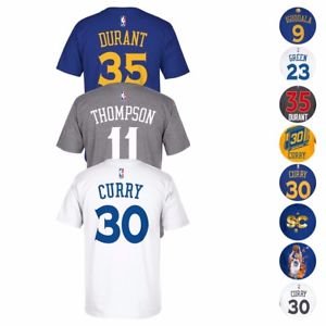 Golden State Warriors Player Name & Number Jersey T-Shirt Collection Men's