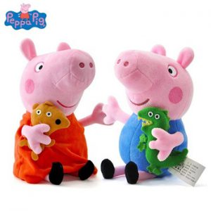 Peppa pig George Family Plush Toys 19cm Stuffed Doll Party decorations Schoolbag Ornament Keychain Toys For Children