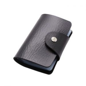 1pcs Simple Fashion PU Leather Business Card ID Holders Bag With 24 Slots