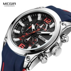 Megir Men's Chronograph Analog Quartz Watch with Date