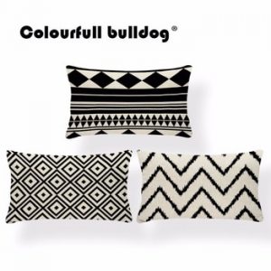 Rectangle Cushion Cover Geometry Pillow Cover Nordic Style Decoration Throw Pillow Covers Zigzag 30X50 Cotton Linen Customized