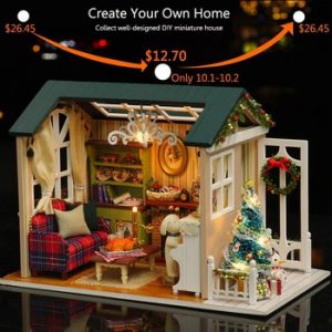 CUTEBEE Doll House Miniature DIY Dollhouse With Furnitures Wooden House Toys For Children  Holiday Times Z009