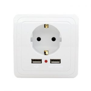 Minitiger New Arrival Wall Power Socket 16A EU Standard Outlet With 2400mA Dual USB Charger Port for Mobile Super Power