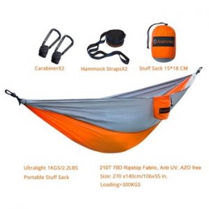 Acehmks Outdoor Hammock Garden Camping Sports Home Travel Hang Bed Double 2 Person Leisure Travel Parachute Hammocks