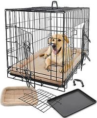 Pet Dog Cat Crate Kennel Cage Bed Pad Cushion Warm Soft Cozy House Kit Playpen