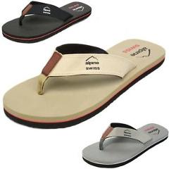 Alpine Swiss Men's Flip Flops Beach Sandals Lightweight EVA Sole Comfort Thongs