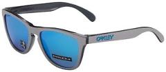 Oakley Frogskins Sunglasses OO9013-C055 Checkbox Silver | Prizm Sapphire | BNIB