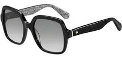 Kate Spade KateLee Women's Black Silver Glitter Oversize Sunglasses - 0S2J O0