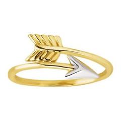 Eternity Gold Wrap-Around Arrow Head Band Ring in 14K Yellow Gold