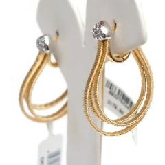 New MARCO BICEGO 18K Gold Cairo Earring in 18K Gold and Diamonds