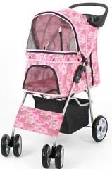 VIVO Four Wheel Pet Stroller Cat & Dog Folding Carrier Strolling Cart Pink Camo