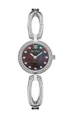 Bulova Women's 96L224 Quartz Crystals Black Mother of Pearl Dial 26mm Watch