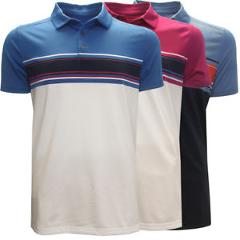 Skechers GoGolf Links II Striped Polo Golf Shirt