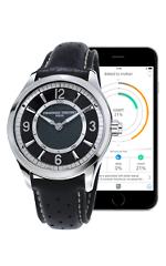 Frederique Constant Men's FC-282AB5B6 Black Leather 42mm Horological Smart Watch