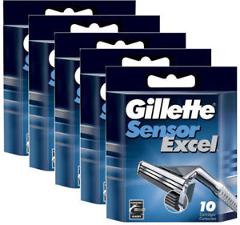 Gillette Sensor Excel Razor Blades - 50 Cartridges