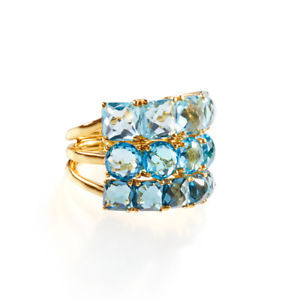 Ippolita 18KT Rock Candy Cluster Topaz Waterfall Ring Size 7 $3795 New