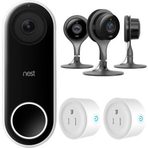 Nest Hello Smart Wi-Fi Video Doorbell (NC5100US) w/ Indoor Security Cam Bundle