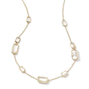 Ippolita 18KT Rock Candy Gelato 9-Stone Mother-of-Pearl Necklace $2495 New