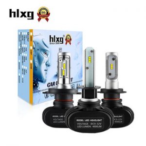 hlxg 2Pcs CSP H8 H11 Fog Lamp H4 Led H7 H1 H3 Car Headlight Bulbs For Auto S1 N1 H27 HB3 HB4 Led Automotive 12V 50W 8000LM 6000K