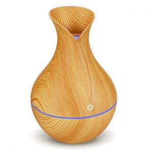 KBAYBO electric humidifier aroma oil diffuser ultrasonic wood air humidifier USB cool mini mist maker LED lights for home office