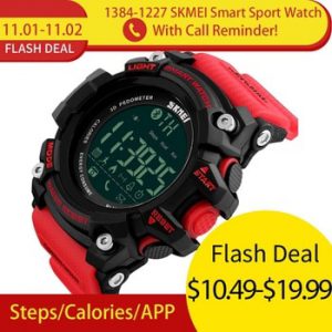 SKMEI Men Smart Watch Pedometer Calories Chronograph Fashion Outdoor Sports Watches 50M Waterproof Digital Wristwatches 1227