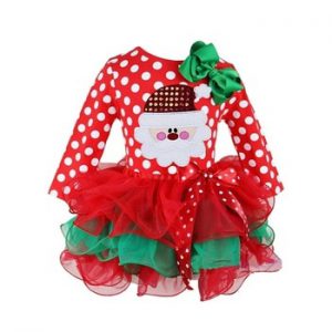 Fancy New Year Baby Girl Christmas Santa Dress For Girls Winter Snowman Holiday Children Clothing Xmas Party Tulle Kids Costume