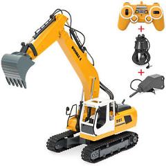 BCP 1/16 Scale RC Excavator Truck - Yellow