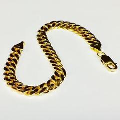 18k Solid Yellow gold Miami Cuban Curb Link mens bracelet 8 35 grams 8MM