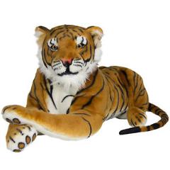 Large Tiger Plush Animal Realistic Big Cat Orange Bengal Soft Stuffed Toy Pillow