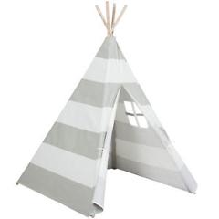 BCP 6ft Kids Stripe Teepee Play Tent w/ Carrying Bag